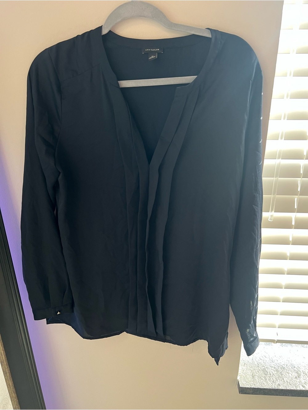 Ann Taylor Black Blouse – Size Medium